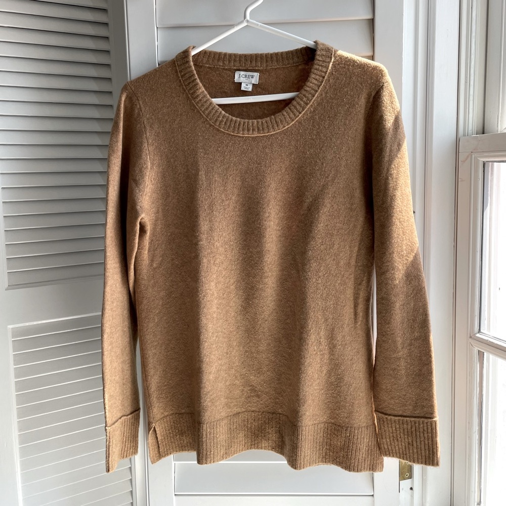 J CREW crewneck oatmeal/brown sweater